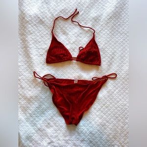 Red Mesh Bikini